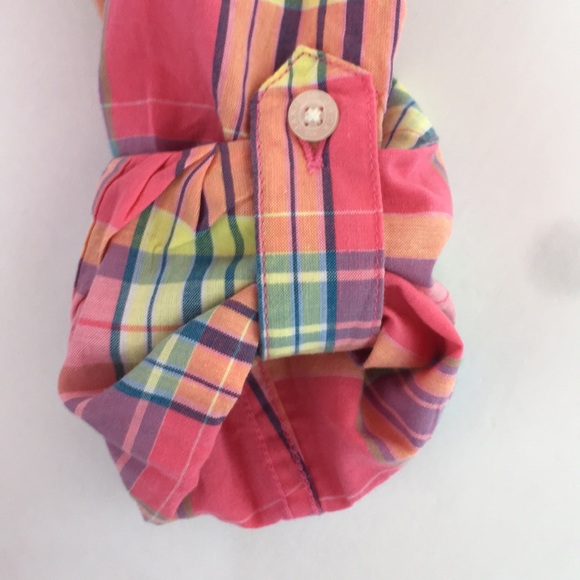 Janie and Jack roll up sleeve button down shirt. - Picture 4 of 5